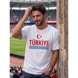 Kozz Style Erkek Beyaz Türkiye Baskı Organik Pamuk Örme Tişört - XL - Optik Beyaz
