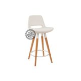 KOZZA HOME Retro 220 Bar Sandalye Naturel - Beyaz - 75 cm