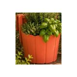 Kpln Store 3D Baskı Askılı Balkon Saksısı Dikey Çizgili Dekoratif Çiçek ve Aromatik Bitki Saksısı - Mercan