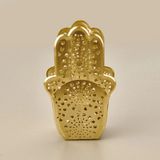 Kpm Etnik Metal Mumluk - Gold - 10 cm - Çok Renkli - 5