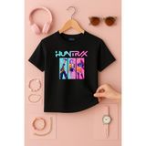 Kpop Demon Hunters Hunterix Zoey Rumi Mira Baskılı Kız Çocuk Tişört (4-13 Yaş) - Huntr/x - Siyah - 4 - 5 Yaş