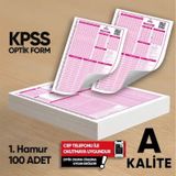 Kpss (Gy-Gk) Deneme Sınavları Için 100 Adet (80.gr) Optik Form