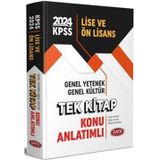 KPSS Lise ve Ön Lisans Genel Yetenek - Genel Kültür Tek Kitap Konu Anlatımlı