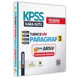 KPSS Önlisans-Ortaöğretim Türkçenin Kara Kutusu VİP PARAGRAF 3 ÖSYM Çıkmış Soru Bankası Çözümlü