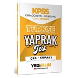 Kpss Ortaöğretim-Önlisans Türkçe Yaprak Test 2026