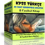 Kpss Türkçe Görüntülü Eğitim Seti (45 Saat Anlatım Ve 8 Fasikül Kitap) - Enine Boyuna Eğitim