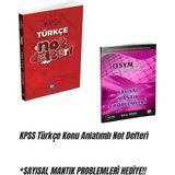 Kpss Türkçe Konu Anlatımlı Not Defteri *sayısal Mantık Problemleri Hediye!! - KR