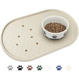 KPWACD Köpek ve Kedi için Pet Servis Altlığı, Kaymaz Su Geçirmez Köpekler Besleme Kasesi Matı Yiyecek ve Su Taşmasını Önler, Silikon Köpek Bulaşık Paspasları Küçük Orta Büyük Evcil Hayvanlar için