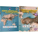 Kr Akademi Yayınları Coğrafyanın Kodları Türkiye ve Dünya Haritaları Çalışma Defteri ve Soru Bankası Seti (Tüm Sınavlar Için)