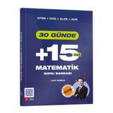 KR Akademi Yayınları KPSS DGS ALES AGS 30 Günde Matematik +15 Net Soru Bankası