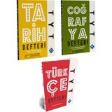 Kr Akademi Yayınları TYT Türkçe-Tarih-Coğrafya Konu Anlatım Defteri (Tamamı El Yazısı 3 Defter)