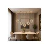 kra avize Orbis 5'Li 3 Renk Modern LED Sarkıt Avize Gold Küre Masa Üstü, Bar üstü , Galeri boşluğu