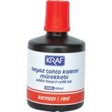 Kraf 100 Ml Beyaz Tahta Kalem Mürekkebi Kırmızı