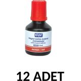 Kraf 12 Adet 30ML Kırmızı Tahta Kalemi Mürekkebi