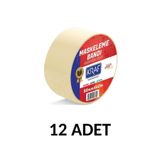 Kraf 12 Adet Maskeleme Bandı 50 MMX40METRE Kağıt Bant