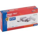 Kraf 23/8 Kağıt Ciltleme Zımba Teli 1000 Adet Dayanıklı Malzeme ile Kolay Kullanım