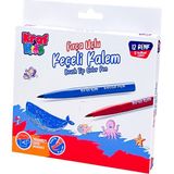 Kraf 295 Kids 12 Adet Fırça Uçlu Keçeli Kalem
