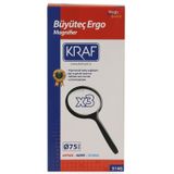 Kraf 314g Ergonomik 3x Büyüteç 75mm