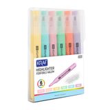 Kraf 315 6'lı Trio Pastel Colors Fosforlu Kalem