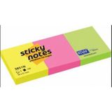 Kraf 38 x 51 mm 3 Renkli Yapışkanlı Not Kağıdı