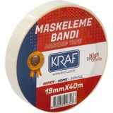 Kraf 40 Adet Maskeleme Bandı 19 mm x 40 Metre Kağıt Bant