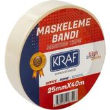 Kraf 40 Adet Maskeleme Bandı 25 mm x 40 Metre Kağıt Bant