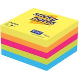Kraf 5050MX 50x50 250 Yaprak Mixed Yapışkanlı Küp Not Kağıdı