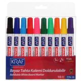 Kraf 5789312 10 Renk Beyaz Tahta Kalem Seti