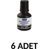 Kraf 6 Adet 30ML Siyah Tahta Kalemi Mürekkebi