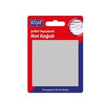 KRAF 7676TR YAPIŞKANLI NOT KAĞIDI 50yp.76x76mm. ŞEFFAF GRİ