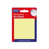 KRAF 7676TR YAPIŞKANLI NOT KAĞIDI 50yp.76x76mm. ŞEFFAF SARI