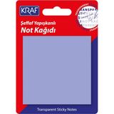 Kraf 76X76 mm Yapışkanlı Şeffaf Not Kağıdı 50 Yp Mor Renk Transparan Özellikte
