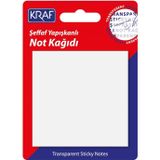 Kraf 76X76 Yapışkanlı Not Kağıdı 50Yp Şeffaf 7676Tr