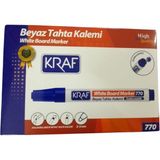 Kraf 770 Mavi Yazı Tahtası Kalemi 12 Adet Doldurulabilir Kutu Çocuklar İçin Uygun