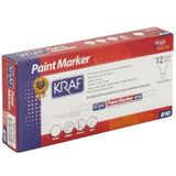 Kraf 810 Paint Markör Kalem Beyaz 12'li