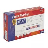 Kraf 830 Paint Markör Kalem Beyaz 12'li