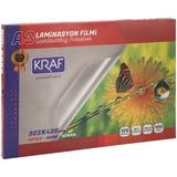 Kraf A3 Laminasyon Filmi Parlak 125MIC 100 Adet Güçlü Koruma ve Dayanıklılık Özelliği
