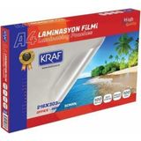 Kraf A4 Laminasyon Filmi 100 Mikron Parlak 100'lü Kalite Ofis ve Okul Kullanımı İçin