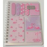 Kraf A6 Spiralli Bloknot + Index (Pp) + Yapışkanlı Not Kağıdı Set Flamingo Temalı - 41 Delft Blue