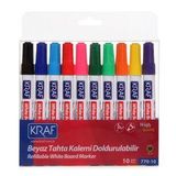 KRAF BEYAZ TAHTA KALEMİ DOLDURULABİLİR 770-10 10 LU SET 1 Adet
