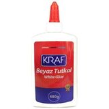 Kraf Beyaz Tutkal 480 gr Güçlü Yapıştırıcı Sarf Malzemeleri İçin Çok Yönlü Kullanım - 480 Gram