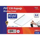 Kraf Cilt Kapağı A4 160 Mic. 100'LÜ Şeffaf 512 gr