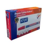 Kraf Doldurulabilir Beyaz Tahta Kalemi Kırmızı 12li Kutu 770