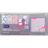 Kraf Flamingo Yapışkanlı Not Kağıdı Seti 5 x 20 Yaprak