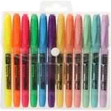 Kraf Fosforlu Kalem 12'li Set (6 Pastel + 6 Parlak Renk) 340/345-12 Renkli Kalemler