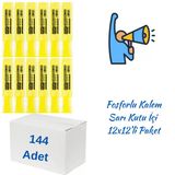 KRAF Fosforlu Kalem 330 Sarı 144 Adet
