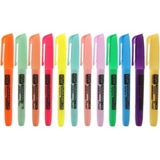 Kraf Fosforlu Kalem Tipi 340/345 12 Li ( 6 Pastel+6 Parlak Renk)