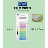 Kraf Index Fılm Pp 6x45mm 16'lı X 20yp Cetvelli Brıght Color 16645-1