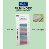 Kraf Index Fılm Pp 6x45mm 16'lı X 20yp Cetvelli Morandı Color 16645-2