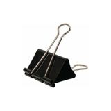 Kraf Kağıt Kıskacı Siyah Renk 51 mm 12'li Binder Clips Paslanmaz Malzeme ile Dayanıklı